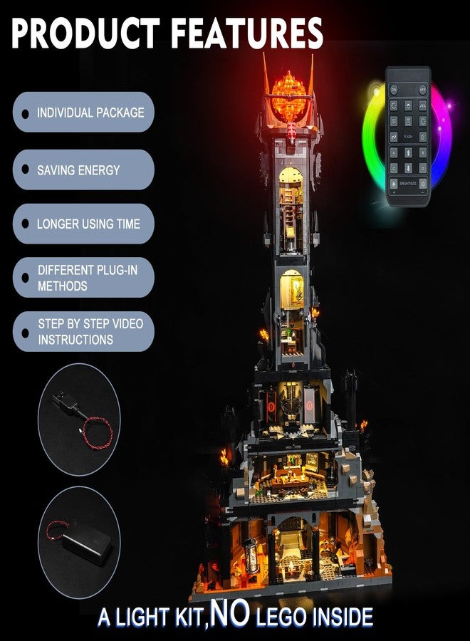 BrickBling LED Light Compatible with Lego Barad-dur Building Compatible with Lego 10333-No Bricks (RC Version Light) - Image 4